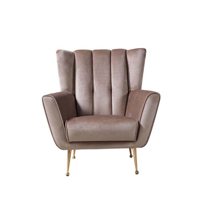 Merida Coffee Velvet Chair  | image 4