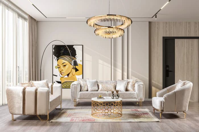 Santana Ivory Velvet Chair  | image 2