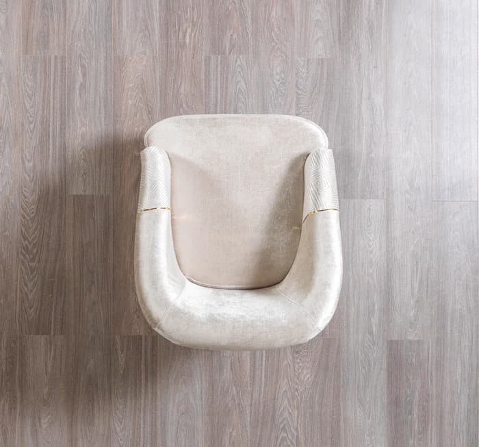 Santana Ivory Velvet Chair  | image 3