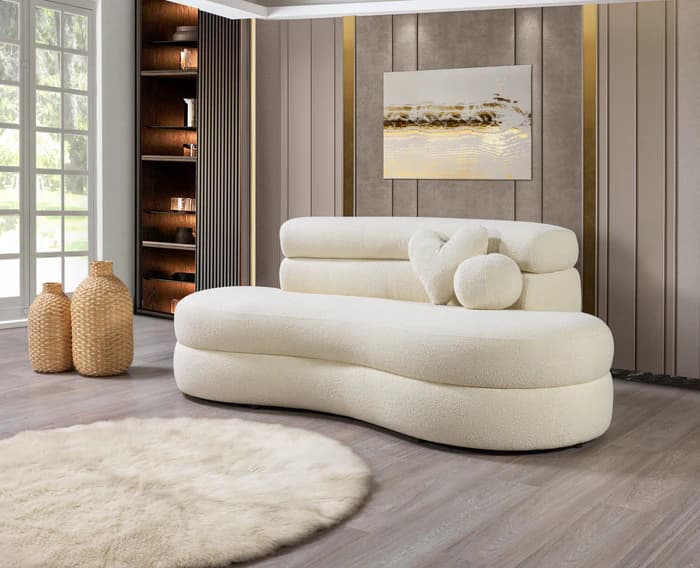 Larissa Ivory Boucle Loveseat  | image 6