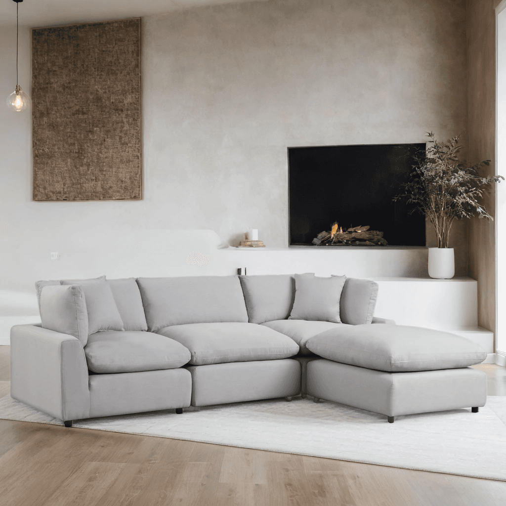 SKY Gray Linen Modular Sectional  | image 1
