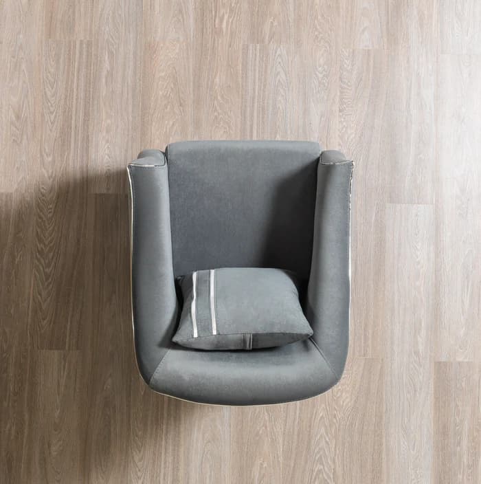 Belinda Gray Velvet Chair  | image 3