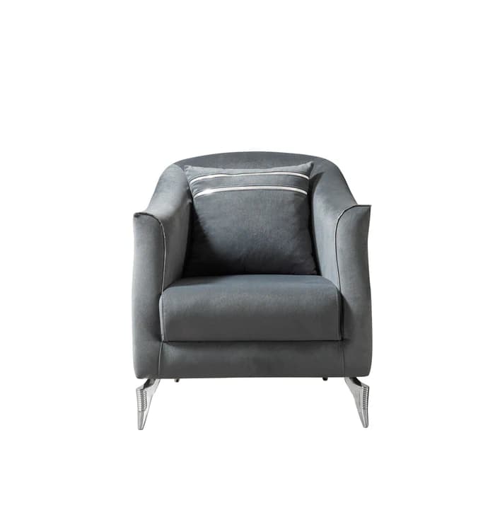 Belinda Gray Velvet Chair  | image 6