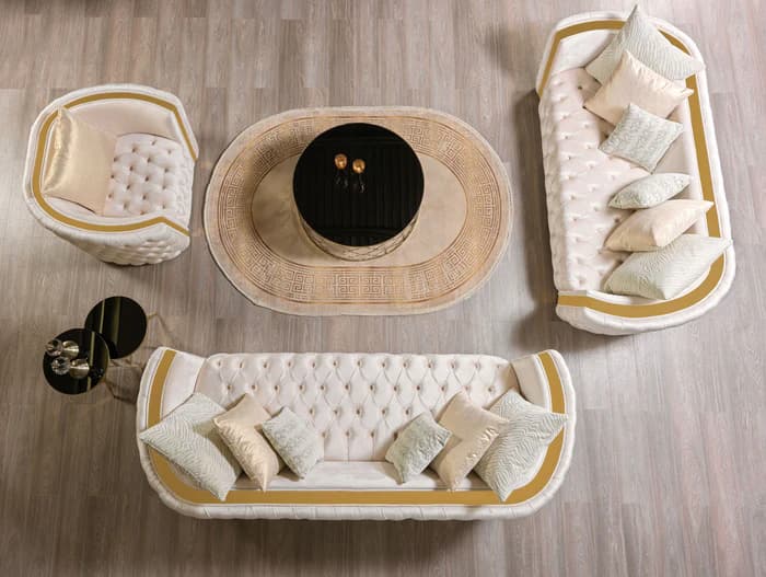 Fanci Ivory Velvet Sofa 94" & Loveseat 82"  | image 5