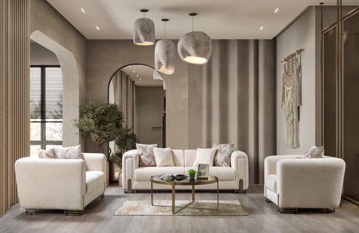 Brenda Ivory Boucle Sofa 93" & Loveseat 71"  | image 1