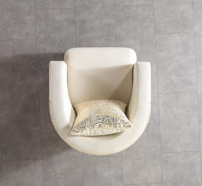 Anica Ivory Velvet Chair  | image 3