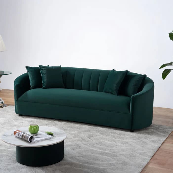 Kyle Green Velvet Sofa  | image 5
