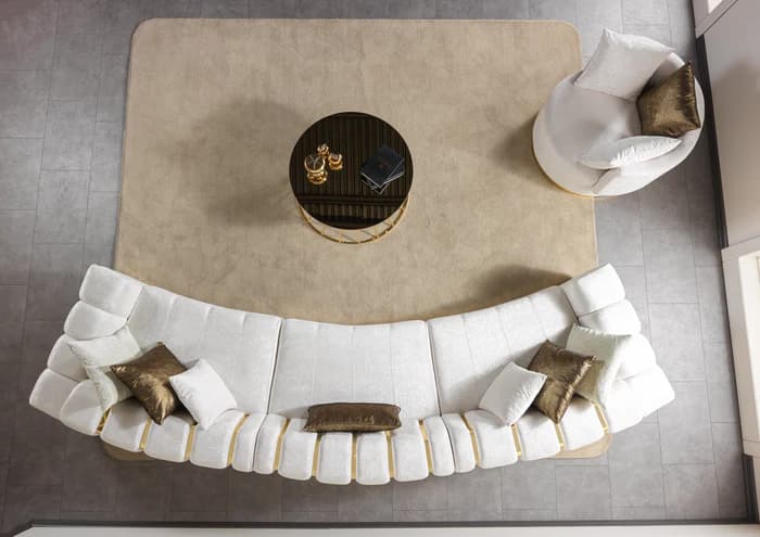 Michelle Velvet 3-Piece Curved 165" Sectional  | image 2