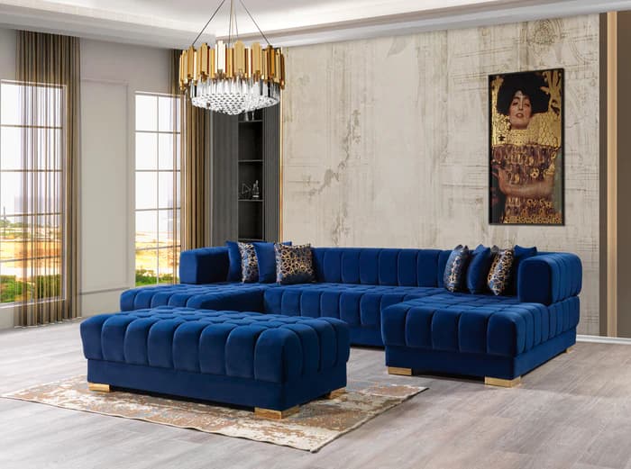 Ariana Velvet Double Chaise 138" Sectional  | image 8