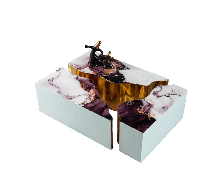 Dream White Marble 3 Pc Coffee Table  | image 2