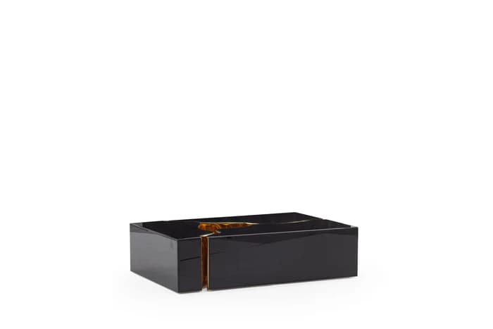Dream Glass Black/Gold 3-Piece Coffee Table  | image 2