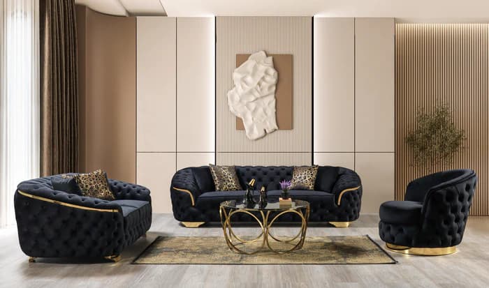 Lupino Velvet Sofa 95" & Loveseat 82"   | image 1