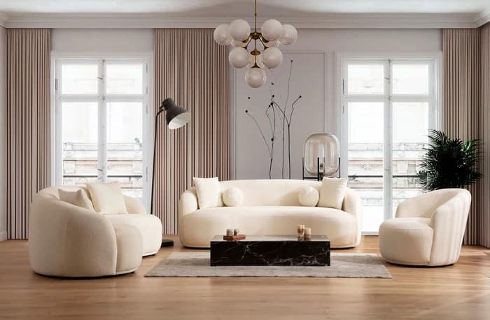 Bonita Ivory Boucle Loveseat  | image 3