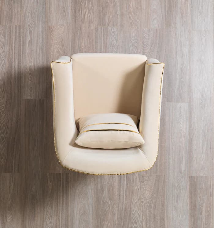 Belinda Ivory  Velvet Chair  | image 4