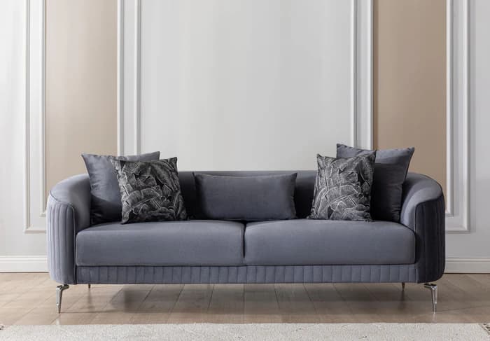 Angela Gray Velvet Sofa 91" & Loveseat 71"  | image 6