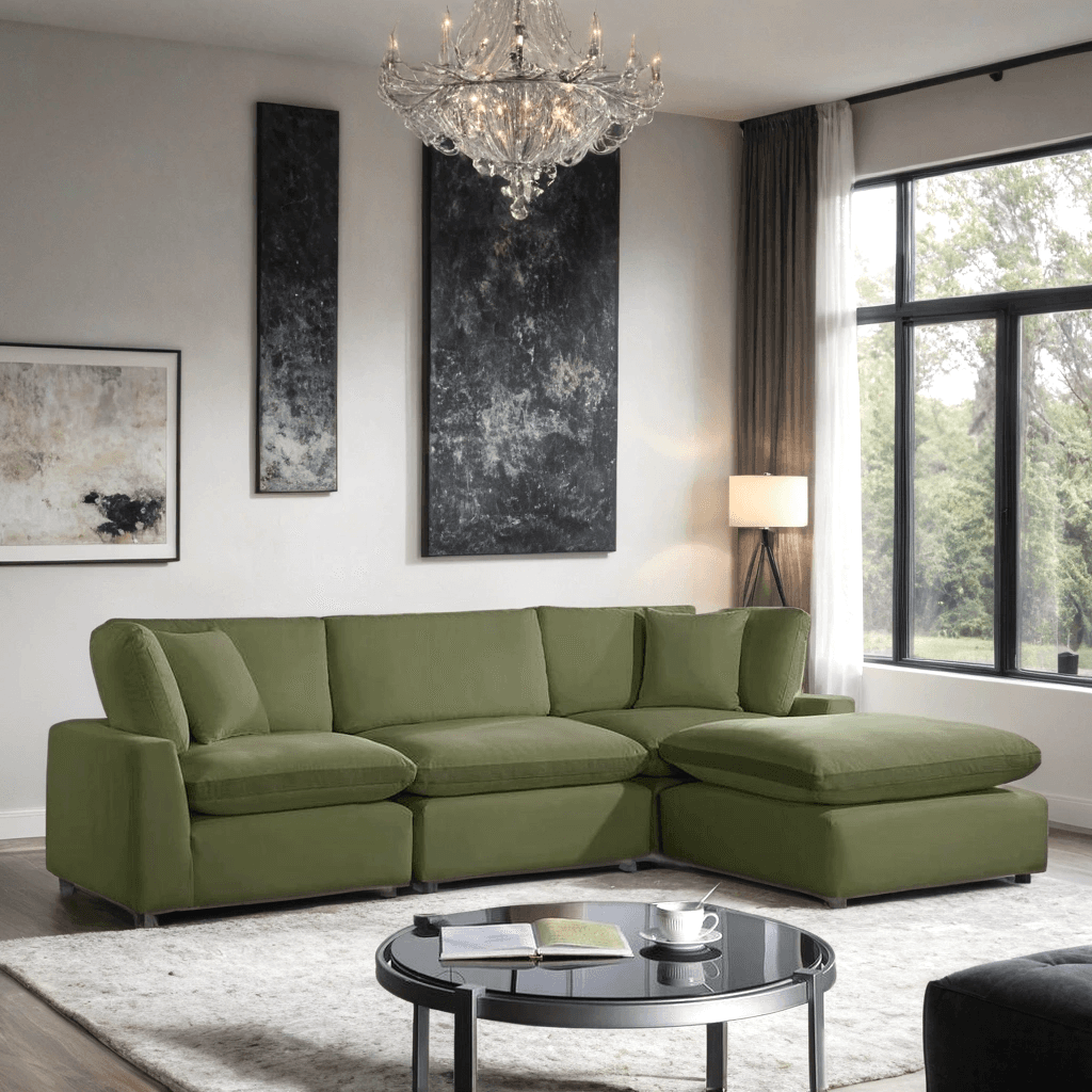 SKY Olive Velvet Modular Sectional  | image 2