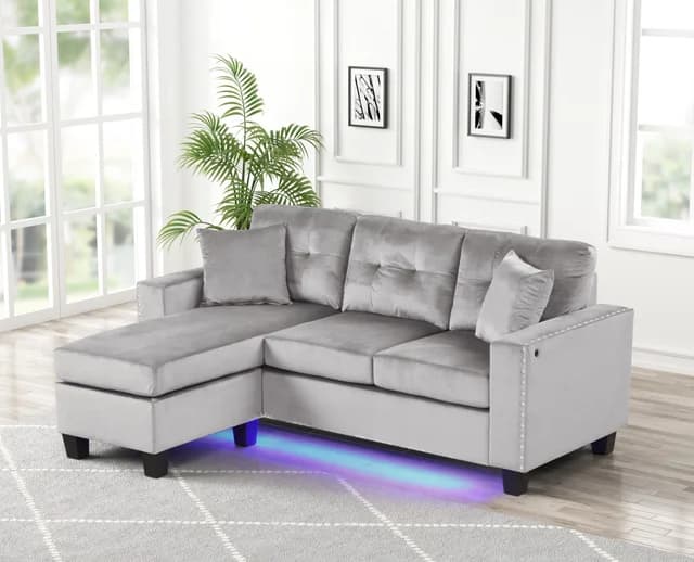 Messi Grey - Reversible Sectional | image 1