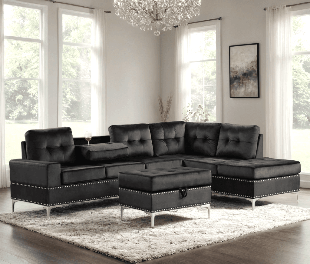 Anserra Reversible Sectional + Ottoman Set | image 1
