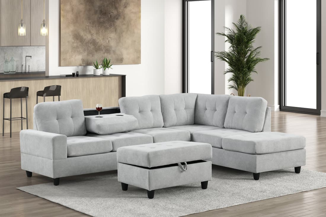 41Heights Reversible Sectional + Ottoman | image 1