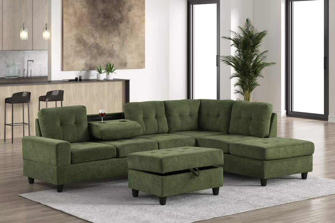 42Heights Reversible Sectional + Ottoman | image 1
