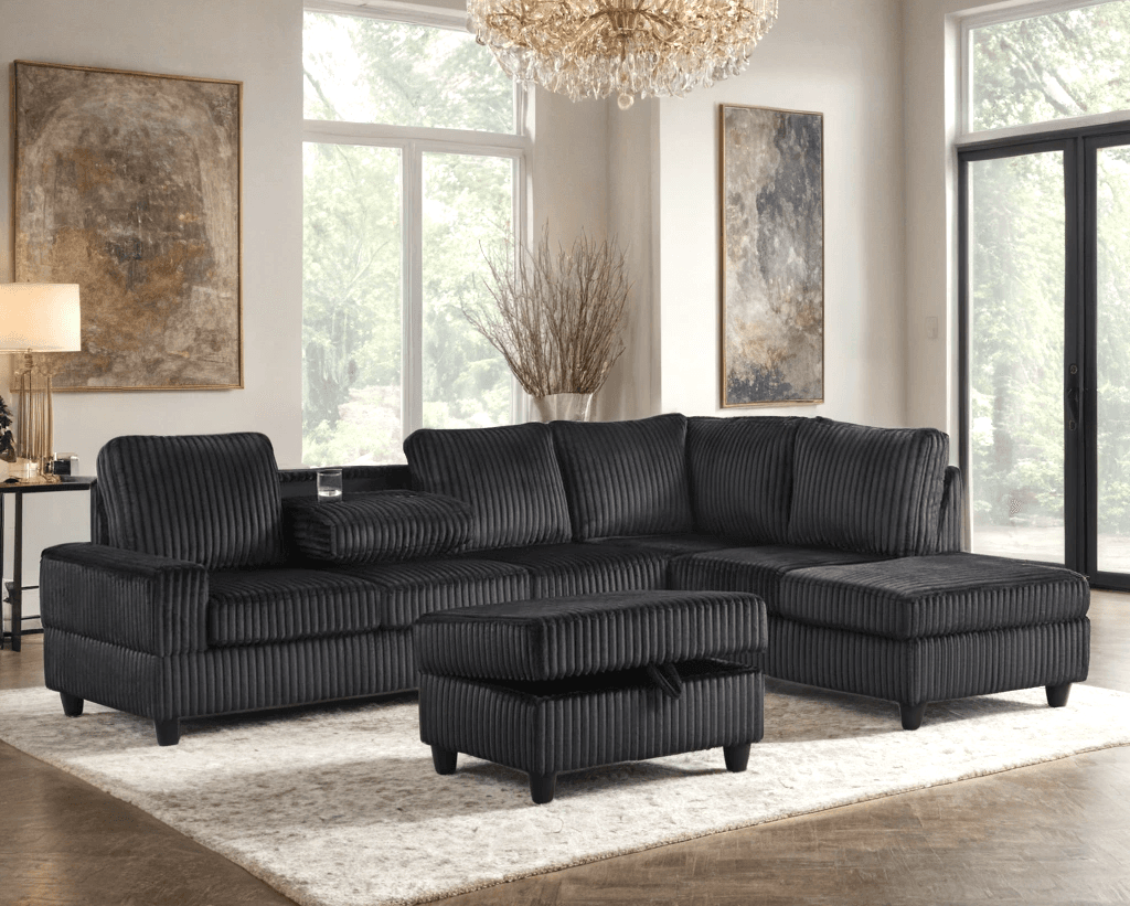 48Heights Reversible Sectional + Ottoman | image 1