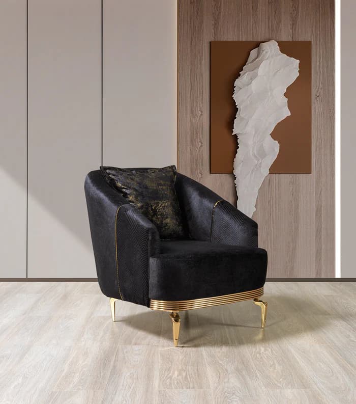Santana Black Velvet Chair | image 1