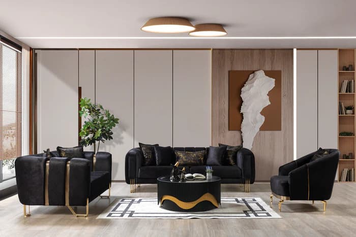 Santana Black Velvet Chair | image 5