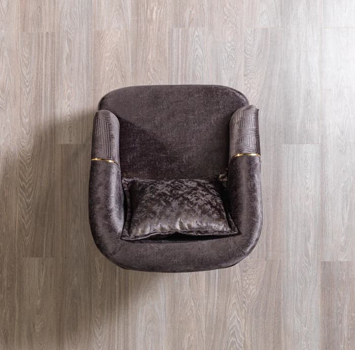 Santana Smoke Velvet Chair | image 3