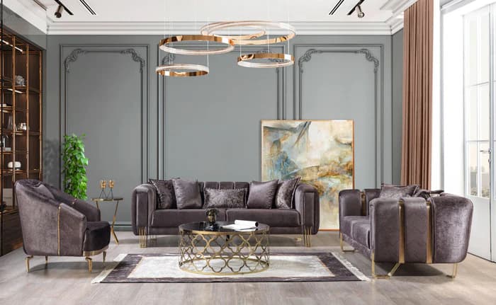 Santana Smoke Velvet Chair | image 5