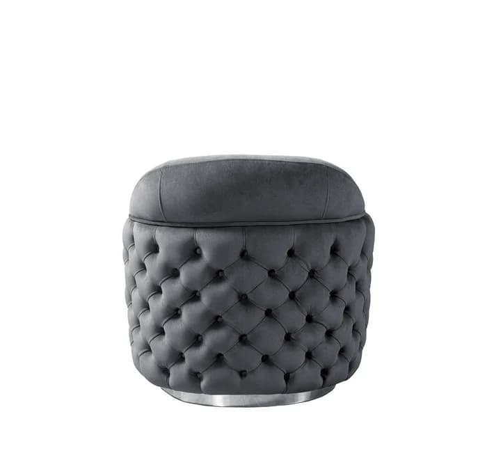 Victoria Gray Velvet Chair | image 4