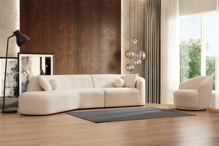 Bonita Ivory Boucle Accent Chair | image 3