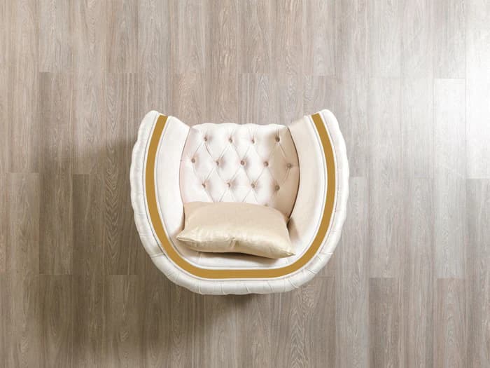 Fanci Ivory Velvet Chair | image 4