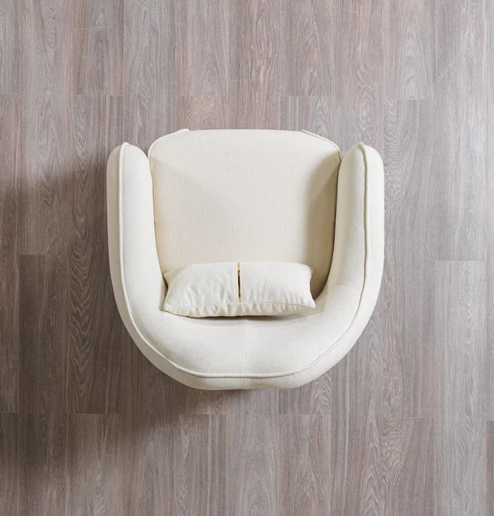 Helena Ivory Velvet Chair | image 3