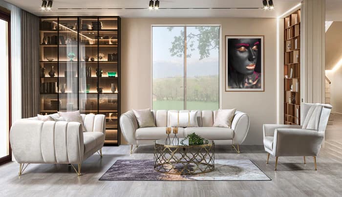 Merida Ivory Velvet Chair | image 5