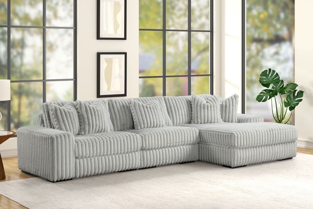 SUNDAY2 GRAY 3PC Sectional | image 1