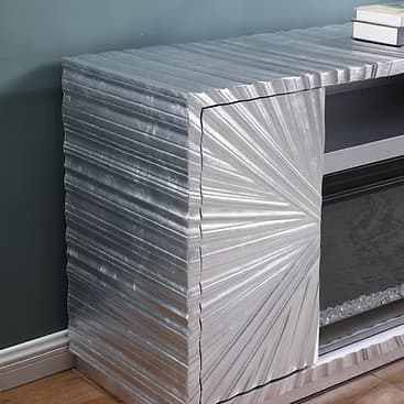 A-F06 Selene Silver Leaf Fireplace | image 2