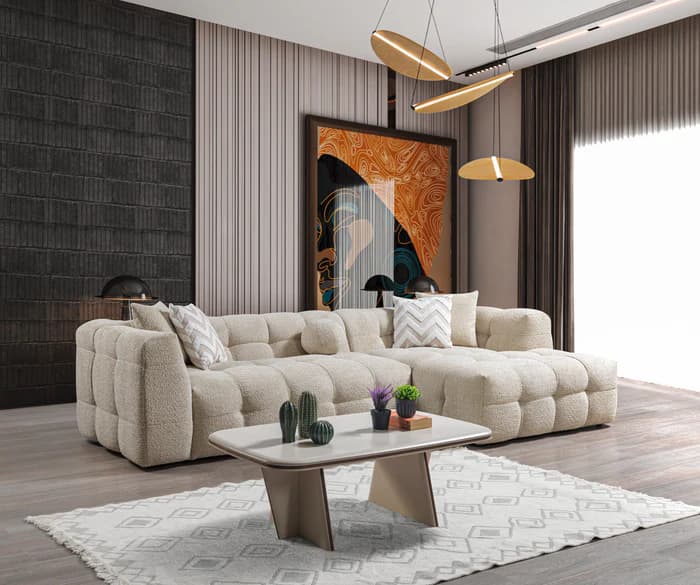 Ivy Boucle RAF 110" Sectional | image 10