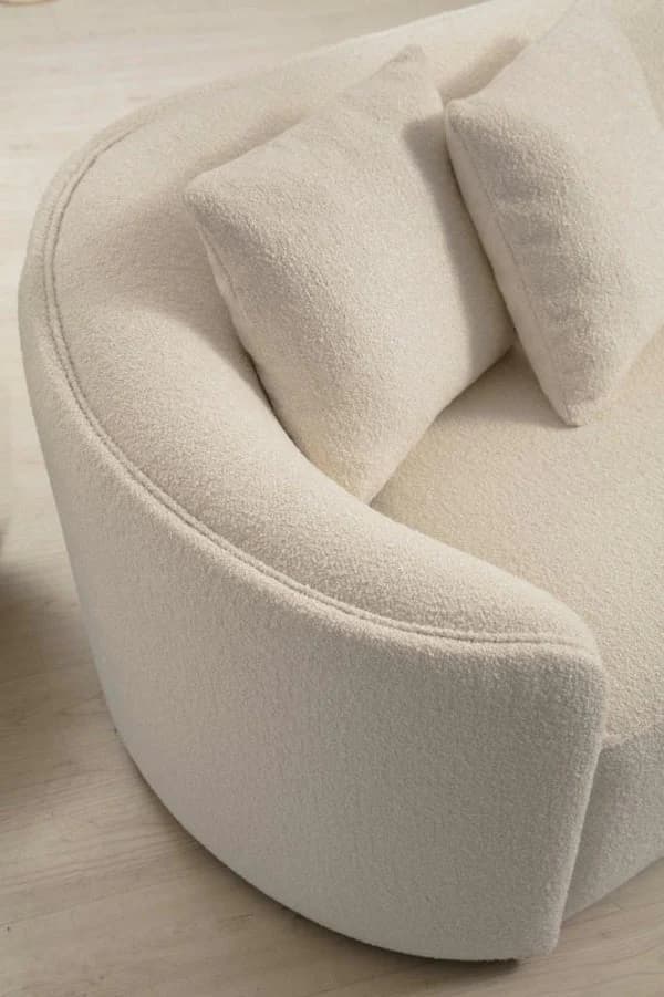 Cloe Ivory Boucle Curved 134" LAF Sectional | image 2