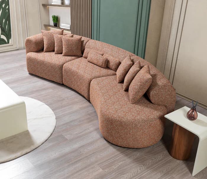 Lena Boucle 3-Piece Curved 145" Sectional | image 11