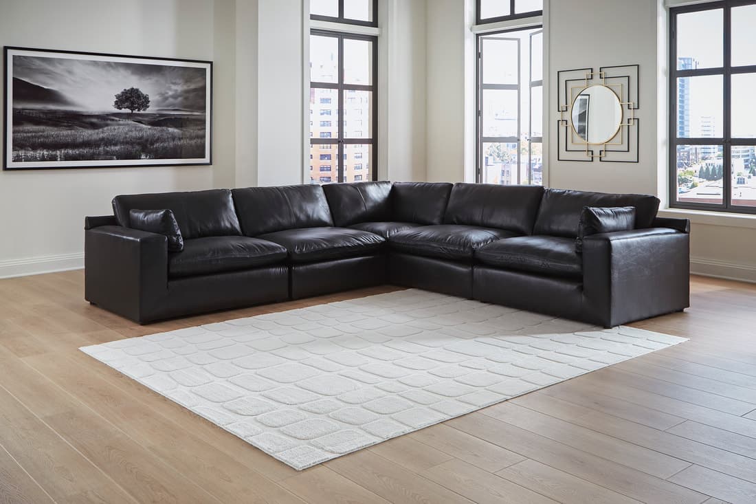 Ashley 309-01 - 5PC Genuine Leather Sectional Set | image 5