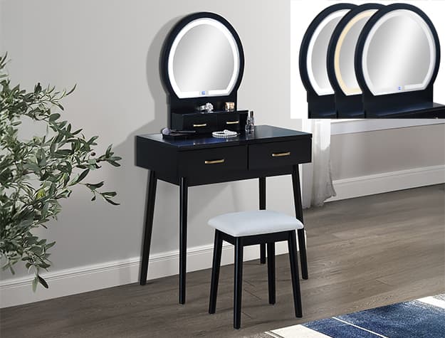 4905SET CECILIA VANITY TABLE & STOOL | image 1