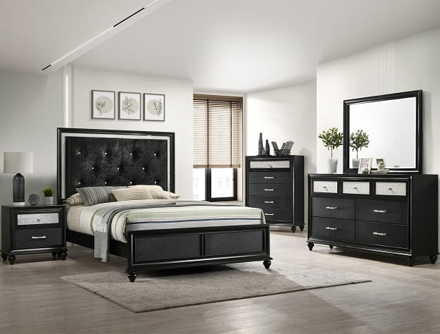 SETB4398 LILA BLACK BEDROOM GROUP | image 1