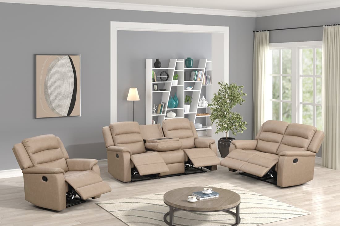 Hope Stone 3PC Reclining Set | image 1