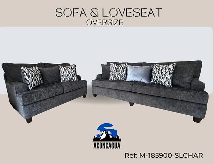 Sofa & Loveseat Atlantic Charcoal (Oversized) | image 1