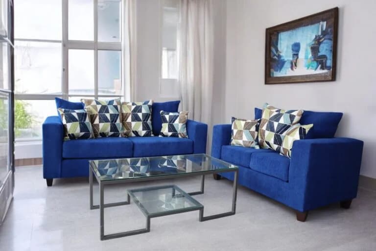 Sofa & Loveseat Blue | image 1