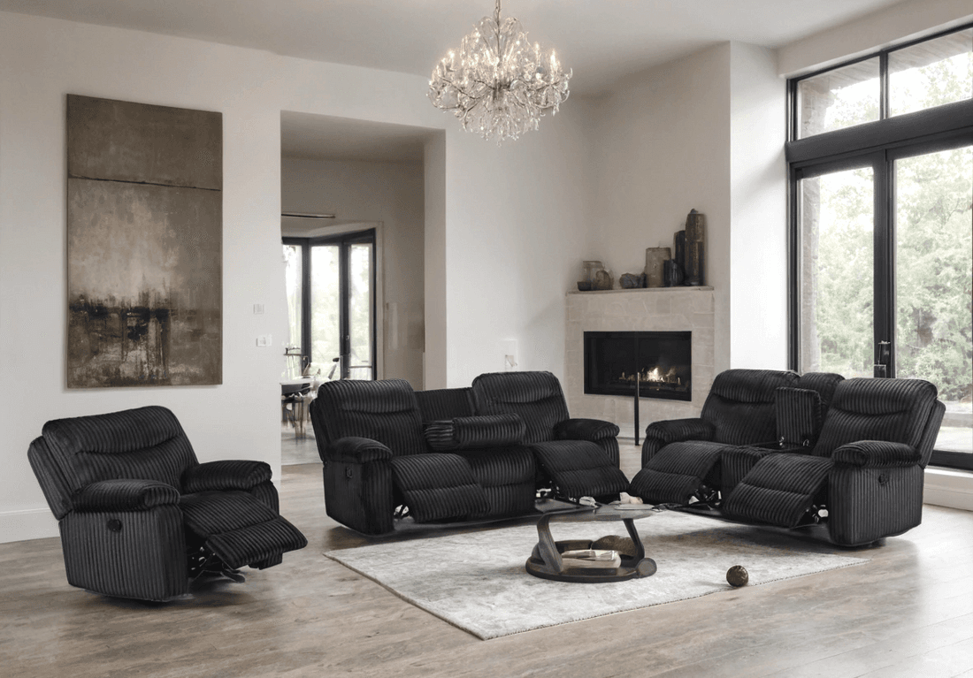 BRAVO - Black 3pc Reclining Set | image 1