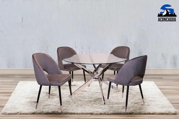Grey Round Dining Set | image 1