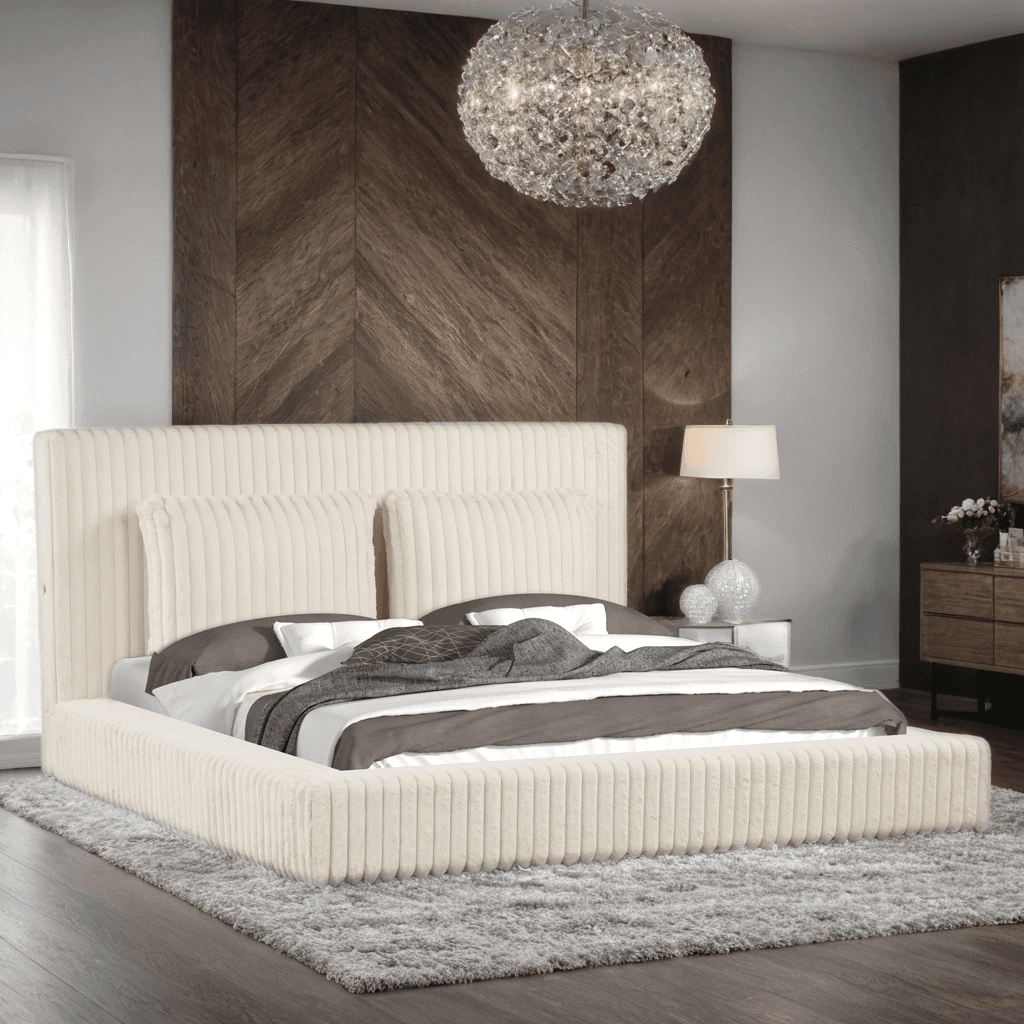 Lauren Platform Bed (w/ USB PORTS) - Queen, King | image 1
