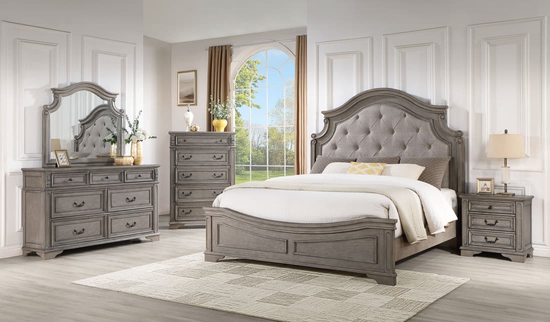 B6010 - 4pc or 5pc Bedroom Set - Queen, King | image 1