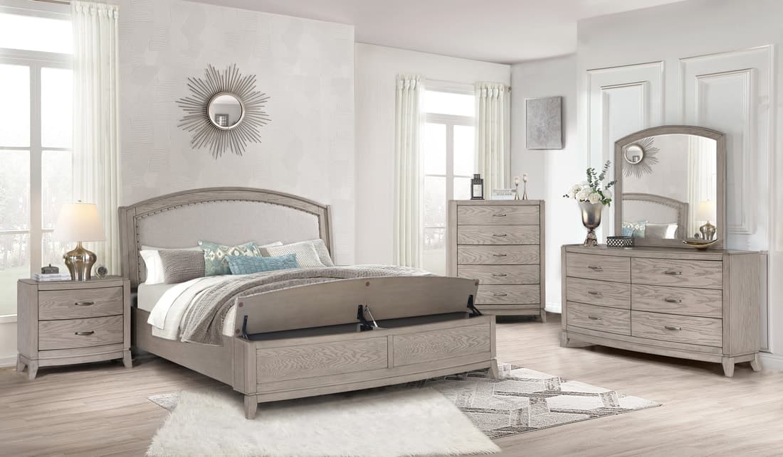 B8000 - 4pc or 5pc Bedroom Set - Queen, King | image 1